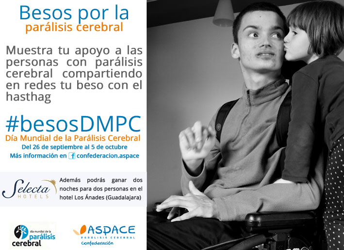 El movimiento ASPACE invita a lanzar “Besos por la parálisis cerebral” (#BesosDMPC) en las redes sociales 